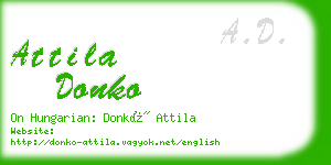 attila donko business card